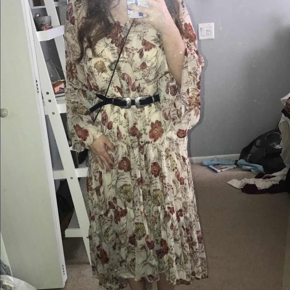 Floral High/Low, Flowy Maxi Dress